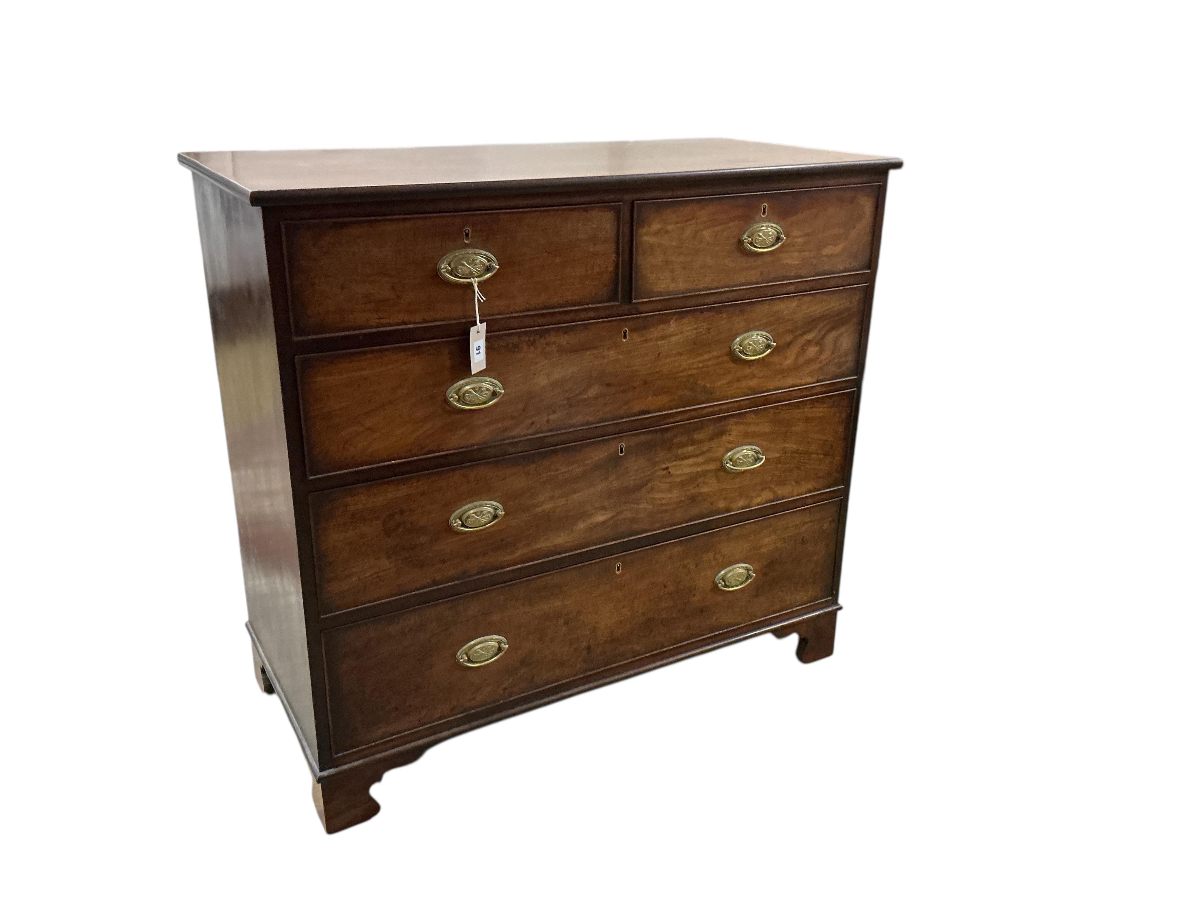 A George IV mahogany chest, width 109cm, depth 53cm, height 100cm